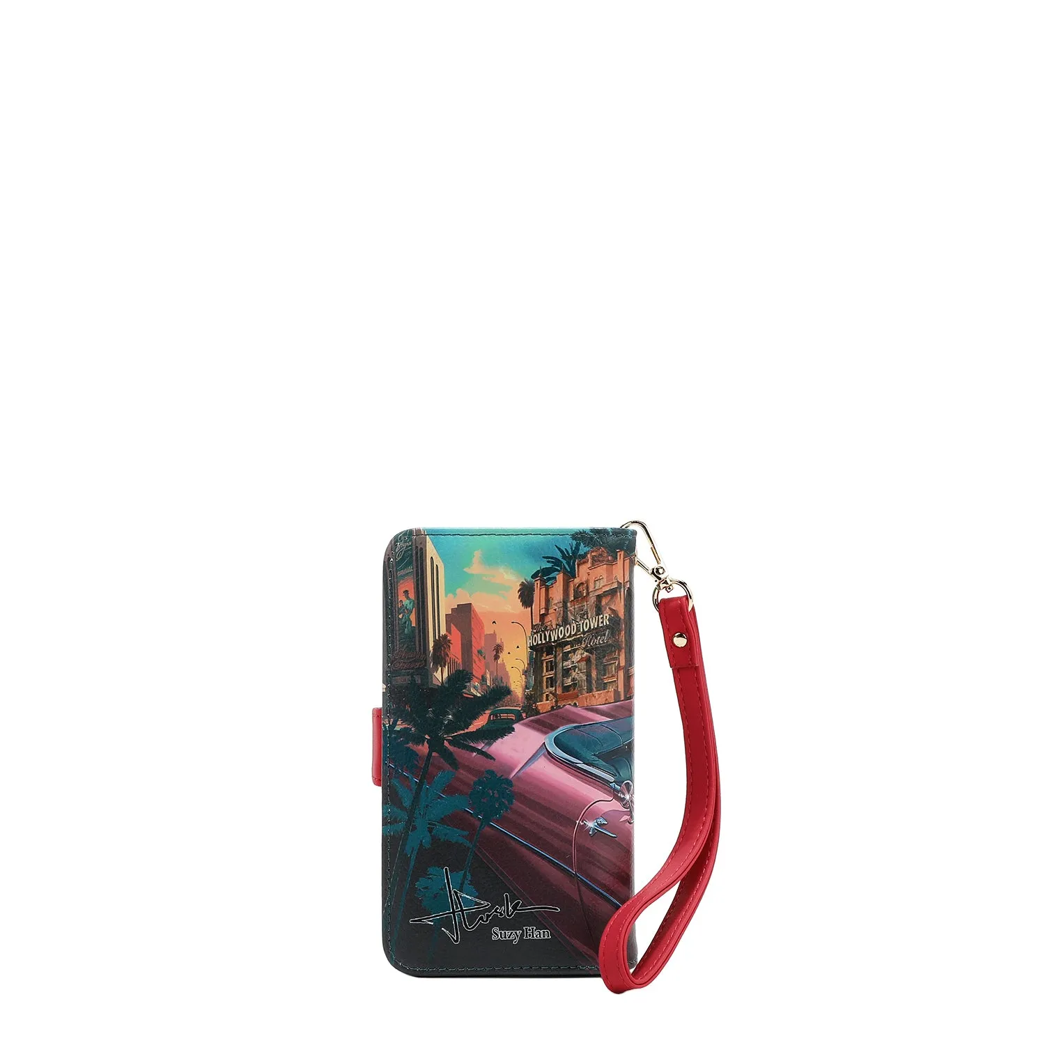 NL SIGNATURE PHONE CASE AND WALLET WRISTLET