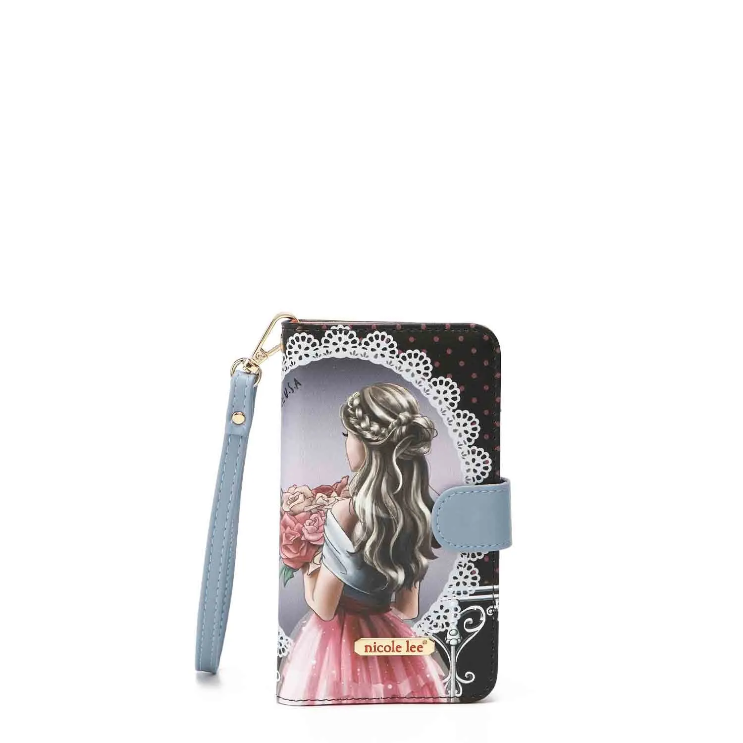 NL SIGNATURE PHONE CASE AND WALLET WRISTLET