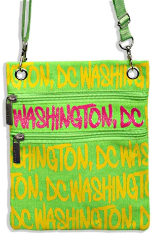 NWDC04 Robin Ruth Neck Wallet - Washington DC Neon Lime