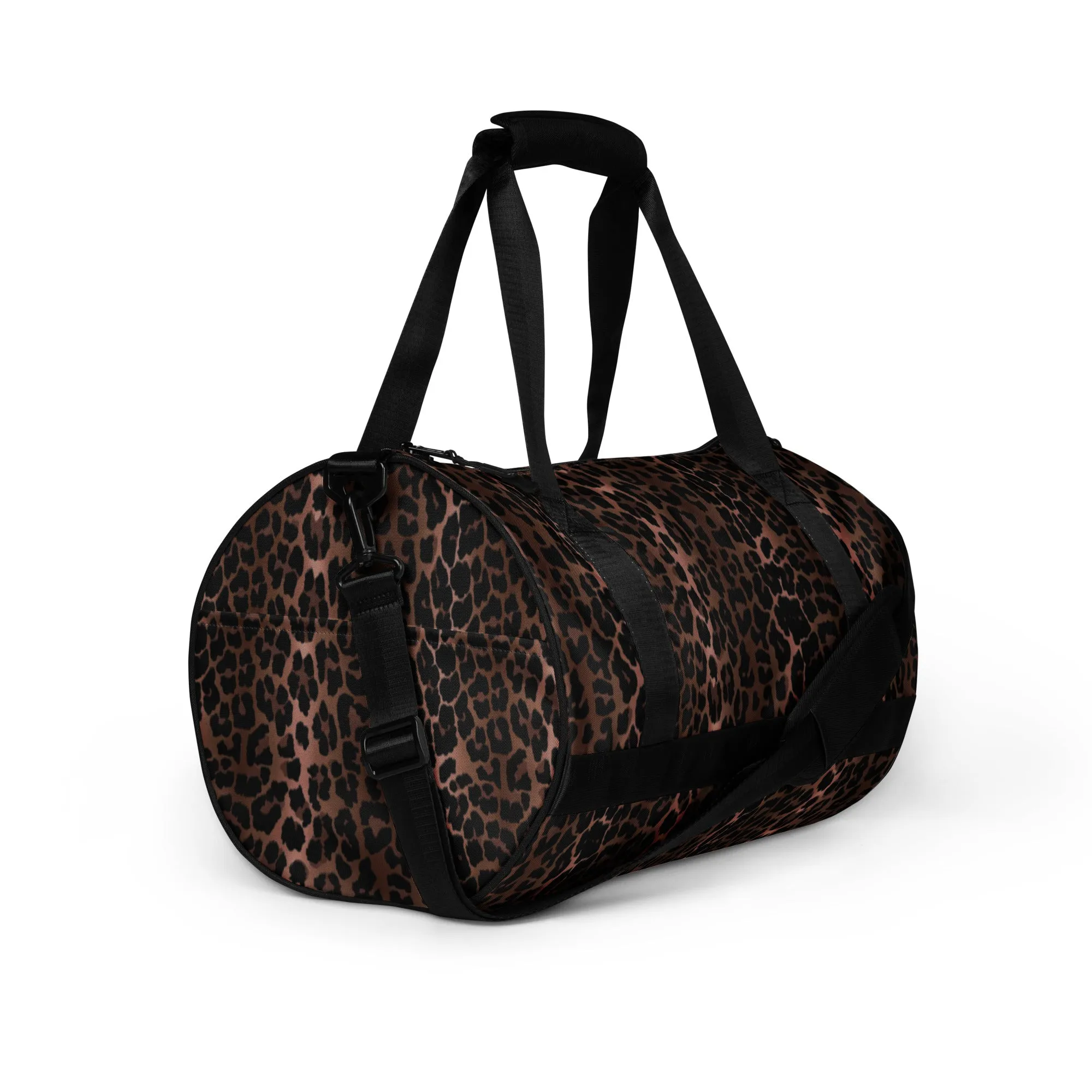 Overnighter Carryon Workout Duffle Bag in OG Leopard Print | Pinup Couture Relaxed