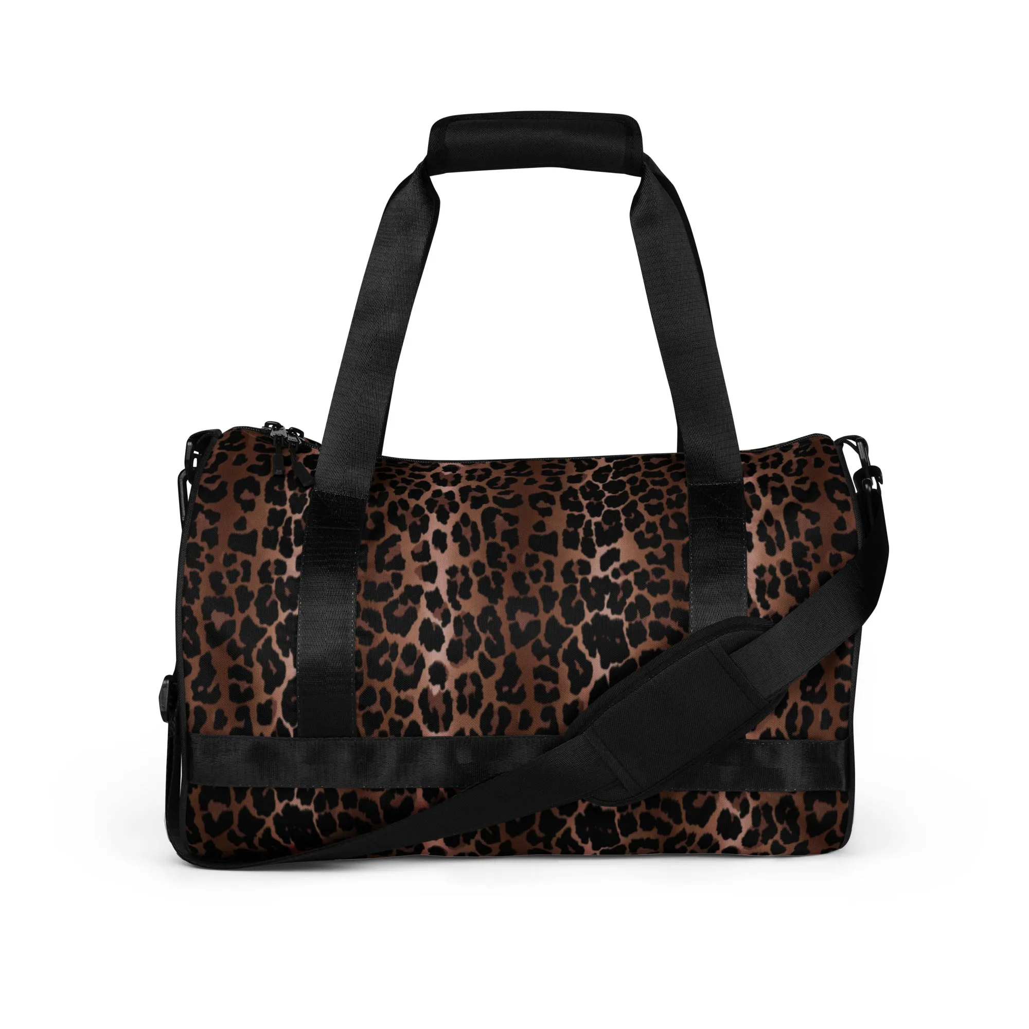 Overnighter Carryon Workout Duffle Bag in OG Leopard Print | Pinup Couture Relaxed