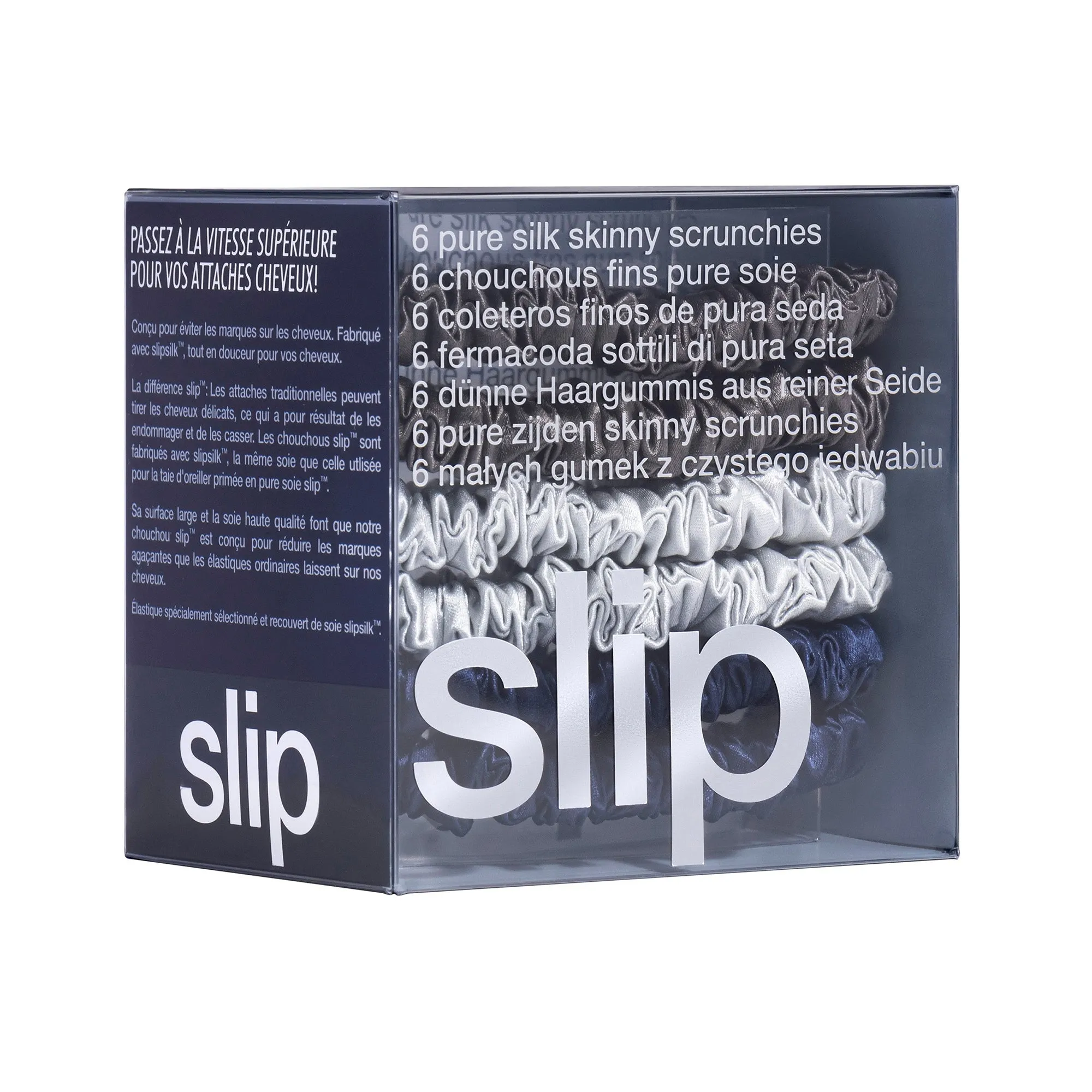 Pure Silk 6-pack Skinny Scrunchies