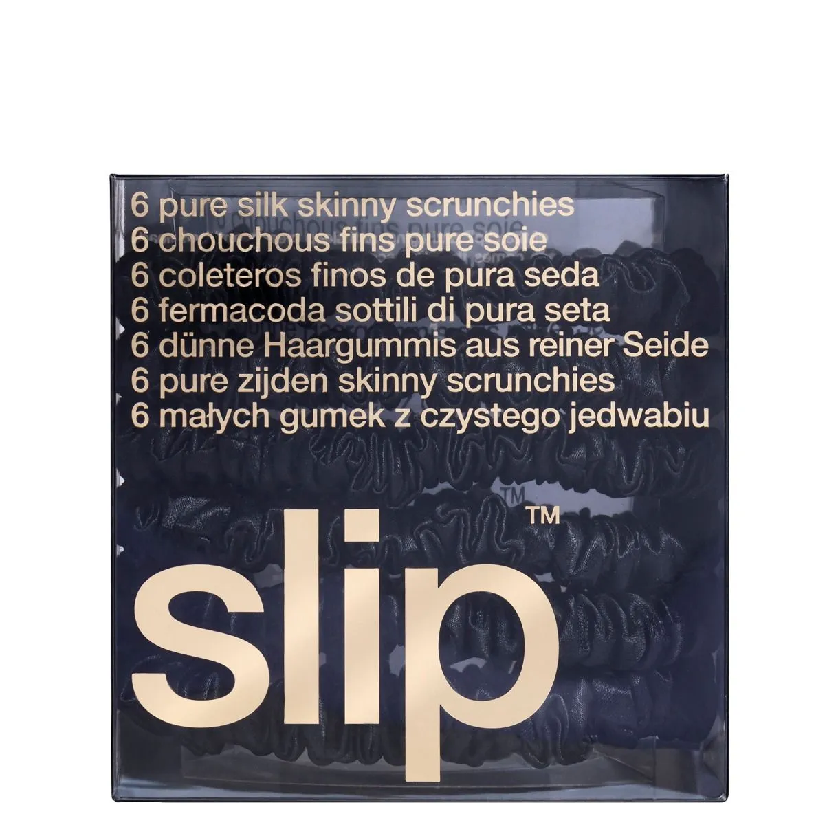 Pure Silk 6-pack Skinny Scrunchies