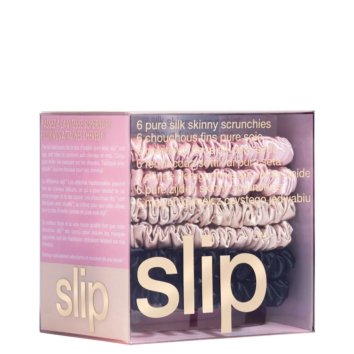 Pure Silk 6-pack Skinny Scrunchies