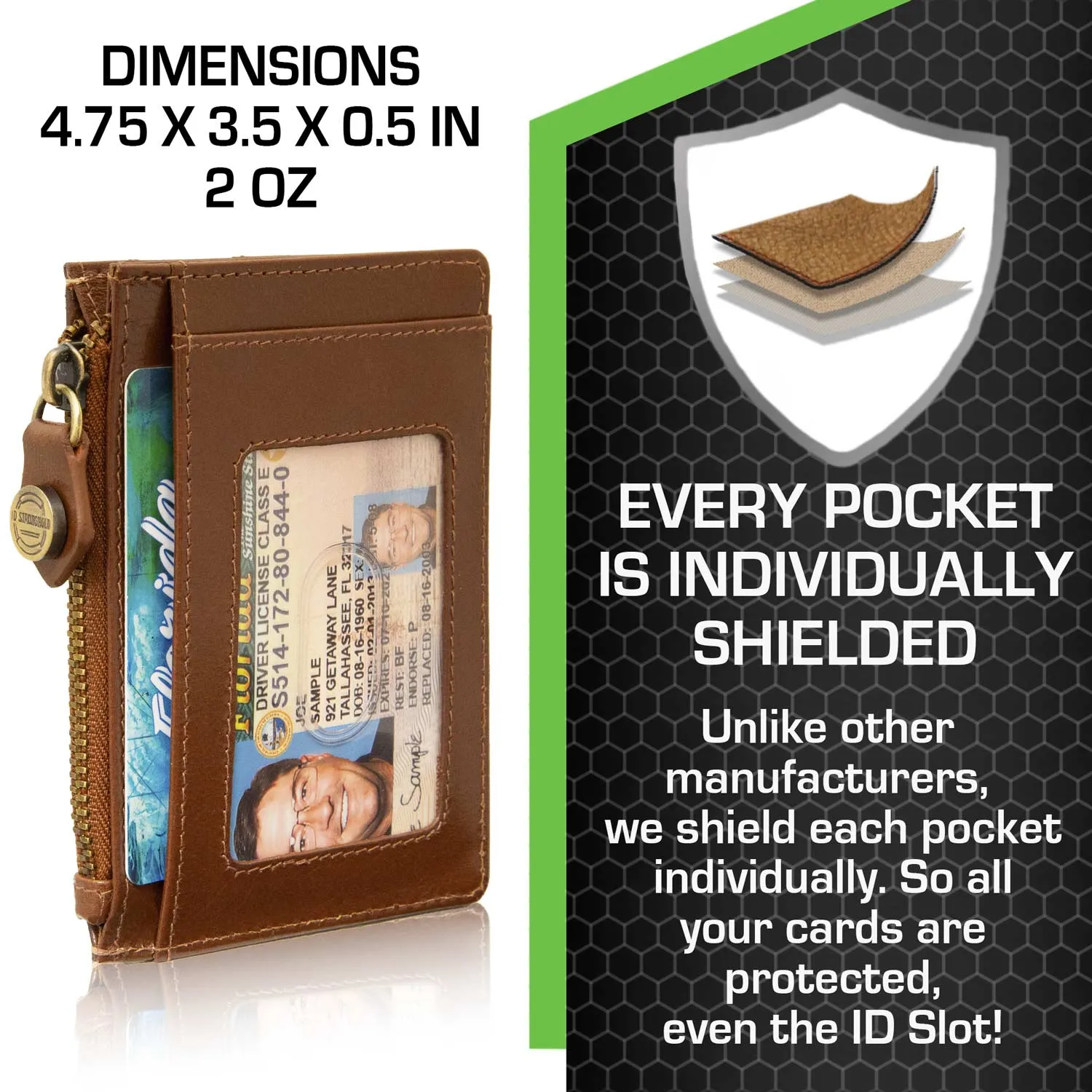 RFID Blocking Money Clip Mini Wallet