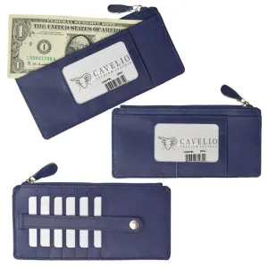 Slim Genuine Leather Credit Card Wallet Unisex / Assorted Colors