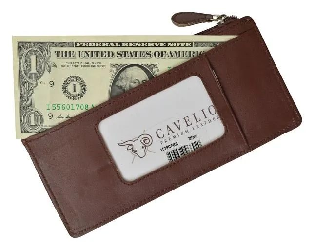 Slim Genuine Leather Credit Card Wallet Unisex / Assorted Colors