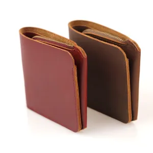 Slim Leather Wallet Folded Small Wallet Card Wallet