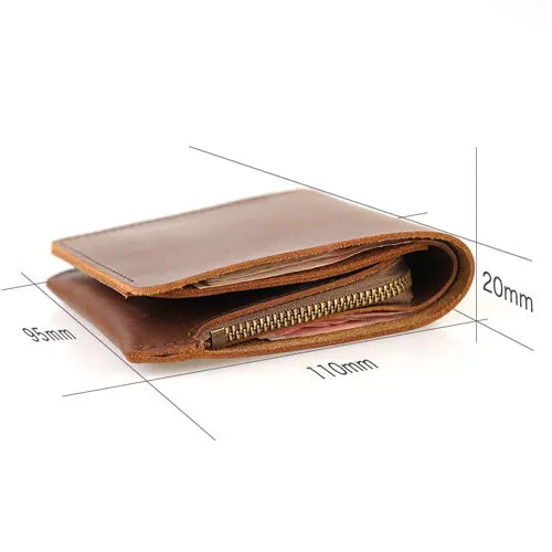 Slim Leather Wallet Folded Small Wallet Card Wallet