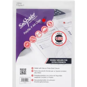 Snopake - Polyfile P File Wallet - Portrait - A4 - Clear - Pack of 5