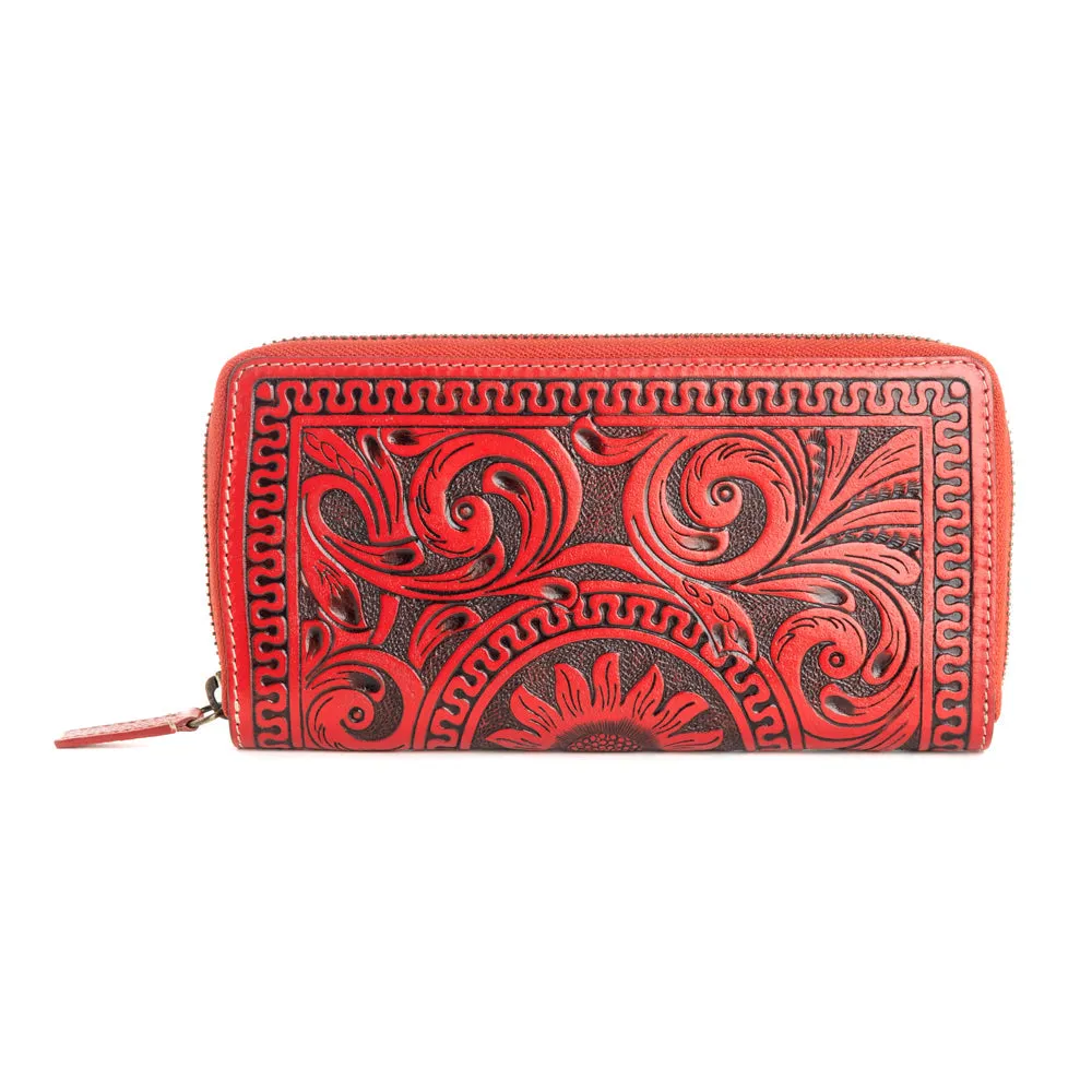 Sunset Valley Wallet in Crimson