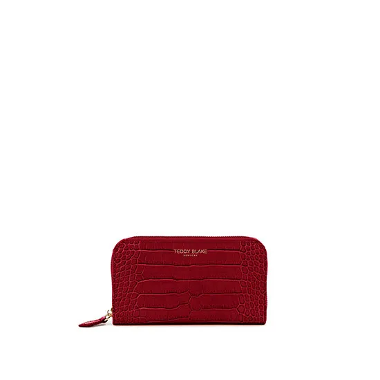 TB Zipwallet Croco - Dark Red