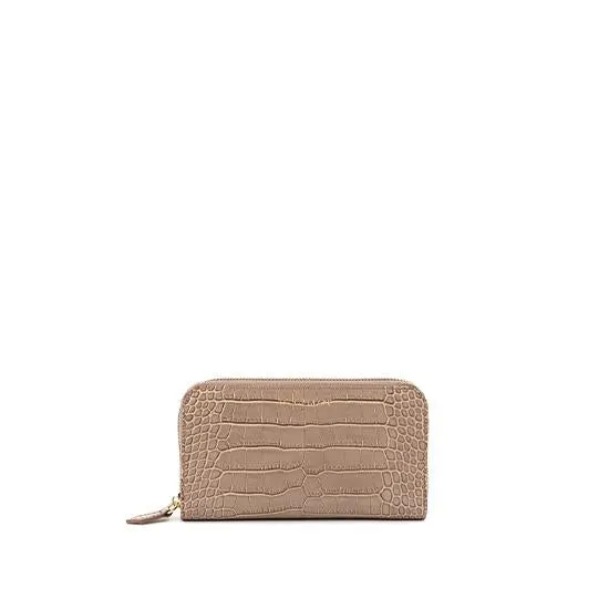 TB Zipwallet Croco - Light Beige