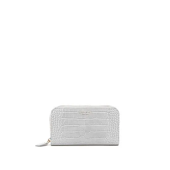 TB Zipwallet Croco - White