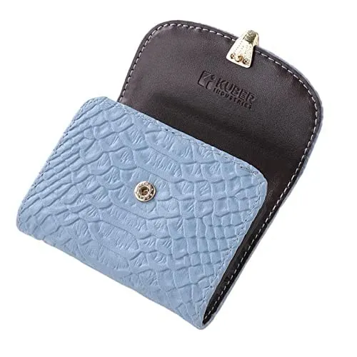 Urbane Home Card Holder Wallet For Men Women|Debit Credit Card Holder|Wallet For Id, Visiting Card, Buisness Card|Button Closure Wallet|Blue