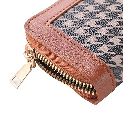 Urbane Home Card Holder Wallet For Men Women|Debit Credit Card Holder|Wallet For Id, Visiting Card, Buisness Card|Zipper Closure Wallet|Brown