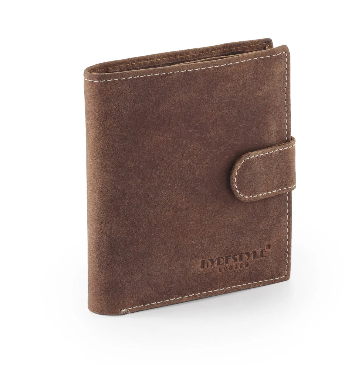 Venator distressed leather vertical tab wallet #GW59