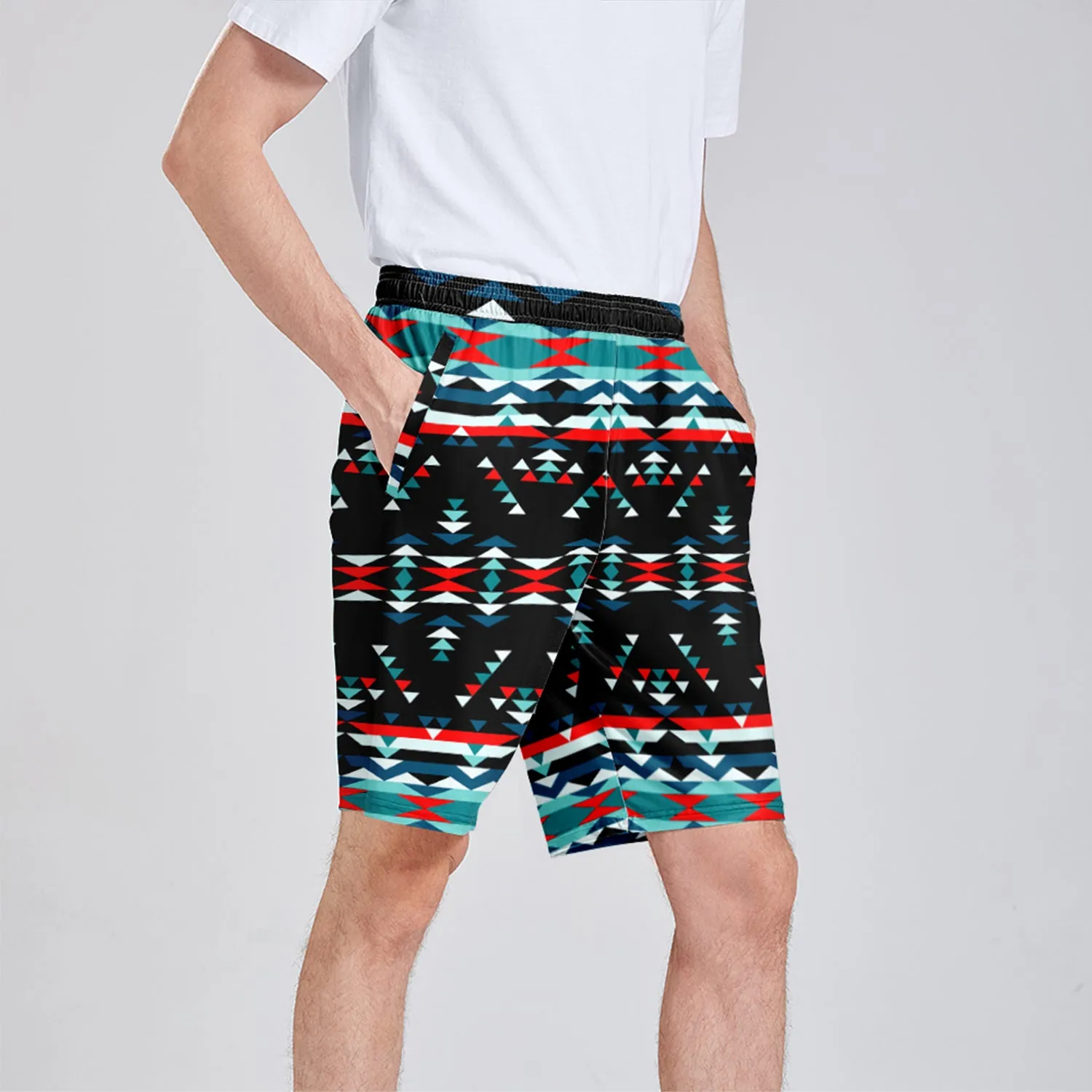 Visions of Peaceful Nights Athletic Shorts with Pockets