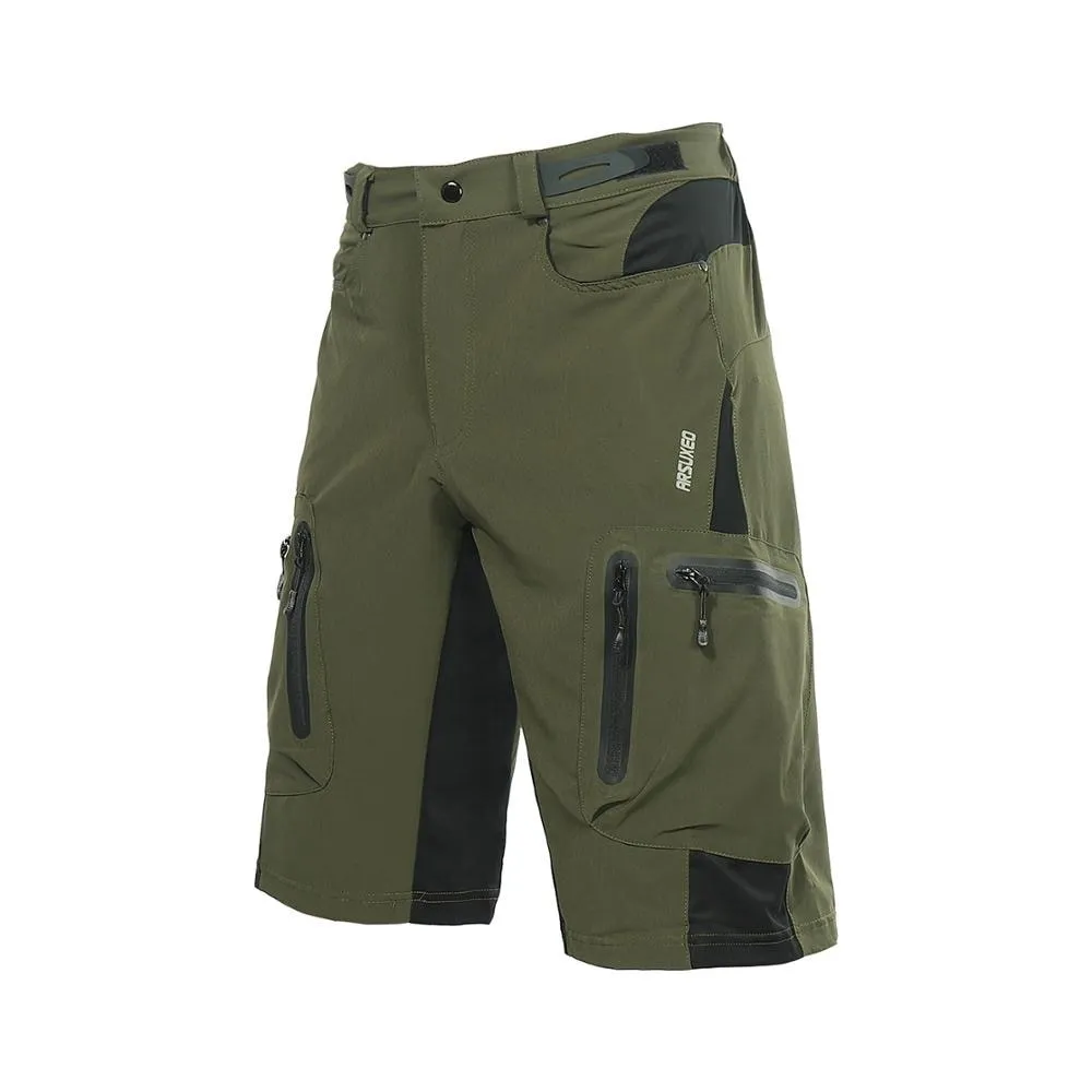 Water Resistant Loose Fit Knee Length Male Cargo Cycling Shorts (13 colors)