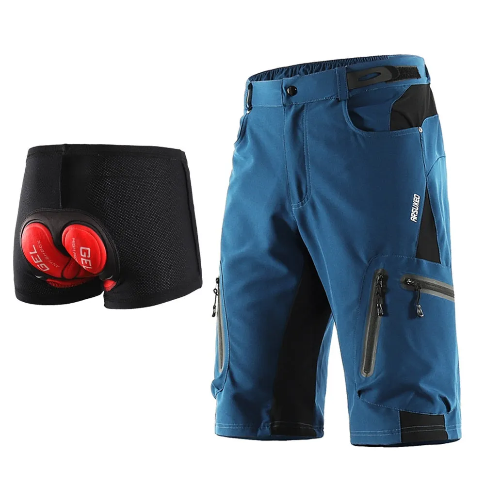 Water Resistant Loose Fit Knee Length Male Cargo Cycling Shorts (13 colors)