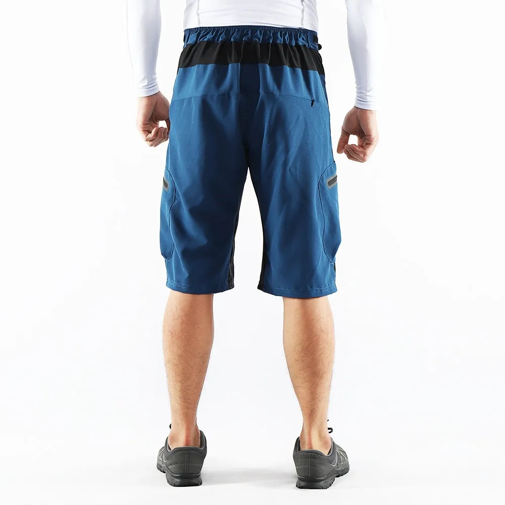 Water Resistant Loose Fit Knee Length Male Cargo Cycling Shorts (13 colors)