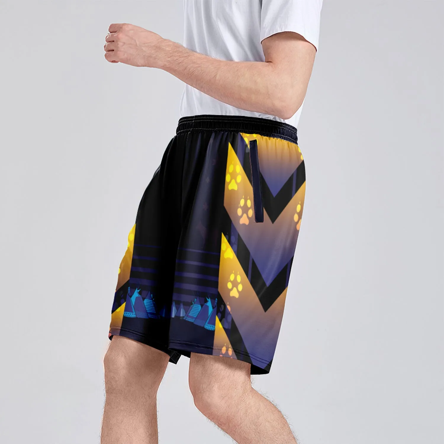 Wolf Star Athletic Shorts with Pockets