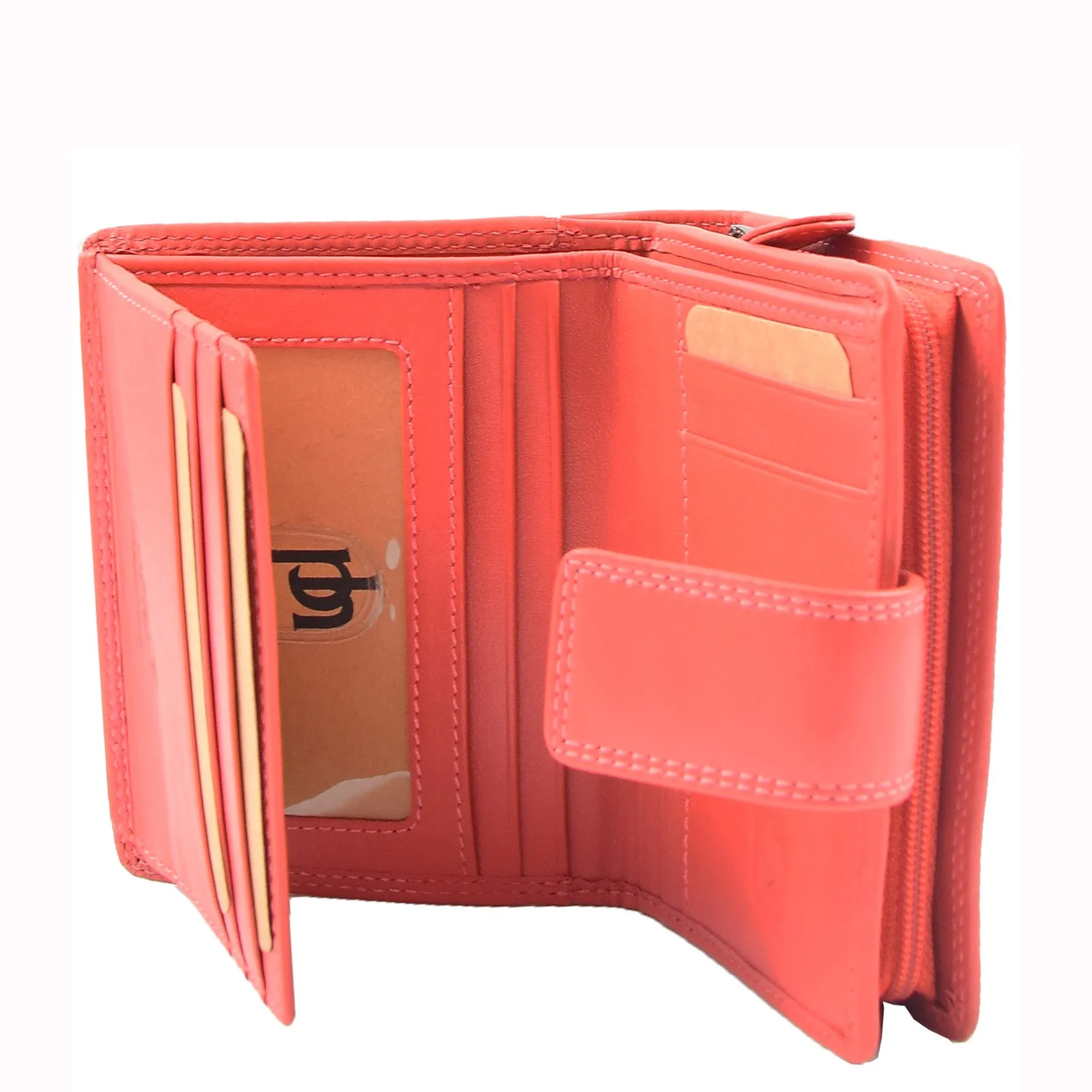 Womens Soft Leather Purse Mid-Sized Cards ID Notes Coins Pocket RFID Safe Anya Rose